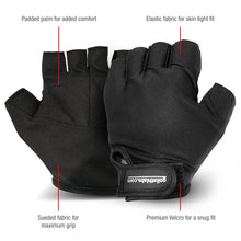 Load image into Gallery viewer, Workout Fitness Gloves - Black
